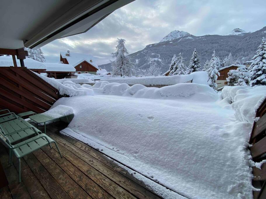 Appartement 4 Pers Grande Terrasse Vue Pistes Ski Saint-Chaffrey Ngoại thất bức ảnh